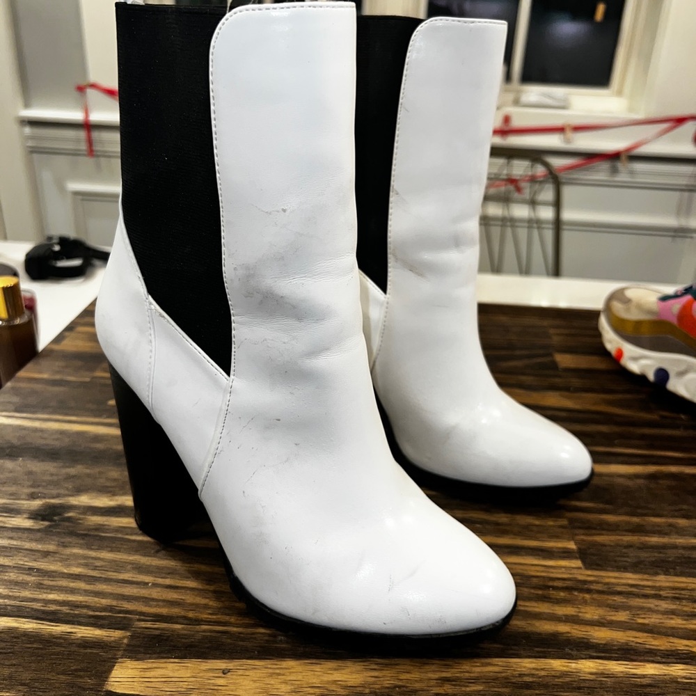 Women’s white booties